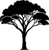 ein Illustration von afrikanisch Baum Silhouette vektor