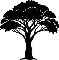 ein Illustration von afrikanisch Baum Silhouette vektor