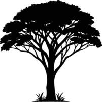 ein Illustration von afrikanisch Baum Silhouette vektor