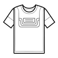 Gliederung von ein klassisch T-Shirt Symbol. vektor