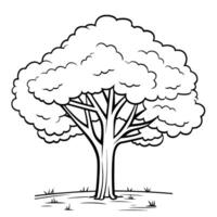 Gliederung von ein anmutig Baum Symbol. vektor