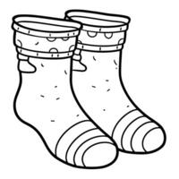 sauber Gliederung von stilvoll Socken Symbol. vektor