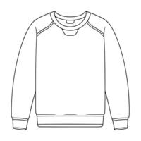 Gliederung von ein gemütlich Sweatshirt Symbol. vektor