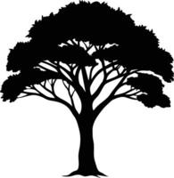 ein Illustration von afrikanisch Baum Silhouette vektor