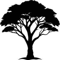 ein Illustration von afrikanisch Baum Silhouette vektor