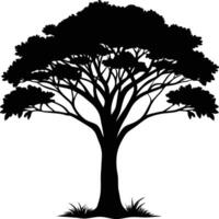 ein Illustration von afrikanisch Baum Silhouette vektor