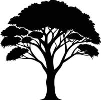 ein Illustration von afrikanisch Baum Silhouette vektor