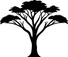 ein Illustration von afrikanisch Baum Silhouette vektor