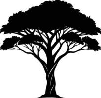 ein Illustration von afrikanisch Baum Silhouette vektor