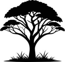 ein Illustration von afrikanisch Baum Silhouette vektor