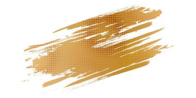 Gold Bürste Textur mit Halbton bewirken isoliert auf Weiß Hintergrund. Bürste Schlaganfall Illustration zum Banner, Poster, oder Sport. kratzen und Textur Elemente zum Design vektor