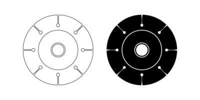 Gliederung Silhouette Diamant Rabatt Symbol einstellen isoliert auf Weiß Hintergrund vektor