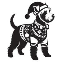 westie hund - väst högland vit terrier i festlig Semester utrusta illustration vektor