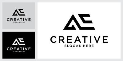 ae oder ea Initiale Brief Logo Design vektor