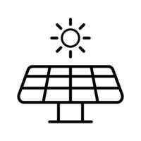 Solar- Photovoltaik Silhouette Symbol. Solar- Leistung. Sonne und Solar- Tafel. vektor