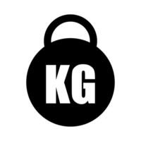 runden Kettlebell Silhouette Symbol. Gewicht Symbol. Gewicht Ausbildung. vektor