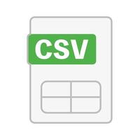 enkel csv fil ikon. csv förlängning. vektor