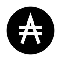 Argentinien Peso Silhouette Symbol. vektor