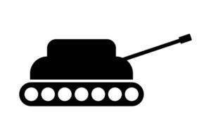 einfach Panzer Silhouette Symbol. vektor