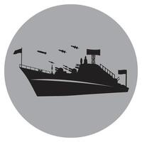 Schlachtschiff Illustration Symbol Design vektor