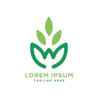 organisk blad tecken jordbruk grön modern logotyp design mall vektor