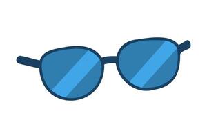 Blau Sonnenbrille. Konzept von Mode Zubehör, Auge Schutz. isoliert auf Weiß Hintergrund. drucken. Design Element. Grafik Illustration vektor