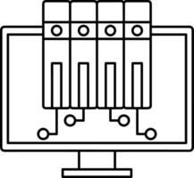 Lager Daten Symbol Symbol Bild zum Datenbank Illustration vektor