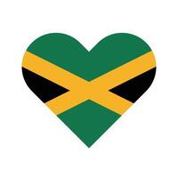 National Flagge von Jamaika. Jamaika Flagge. Jamaika Herz Flagge. vektor