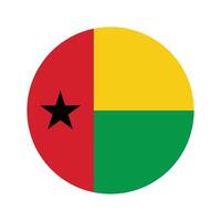 National Flagge von Guinea Bisau. Guinea bissau Flagge. Guinea bissau runden Flagge. vektor