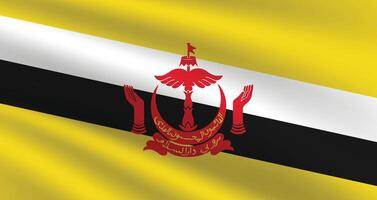 National Flagge von Brunei. brunei Flagge. winken brunei Flagge. vektor