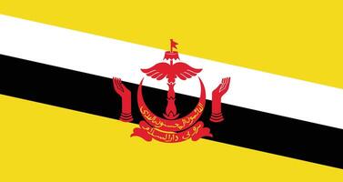 National Flagge von Brunei. brunei Flagge. vektor