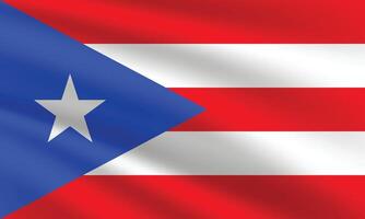 National Flagge von puerto Rico. puerto rico Flagge. winken puerto rico Flagge. vektor