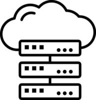 lagring data ikon symbol bild för databas illustration vektor