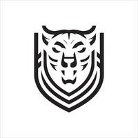 Panther modern Logo Design schwarz und Weiß Farbe vektor