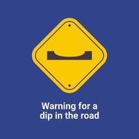 Warnung der Verkehr Zeichen, Warnung zum ein tauchen im das Straße vektor