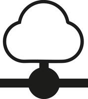 Wolke Symbol Symbol Bild. Illustration von das Hosting Lager Design vektor