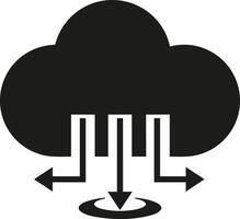 Wolke Symbol Symbol Bild. Illustration von das Hosting Lager Design vektor