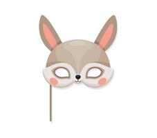 kanin djur- karneval fest mask, kanin huvud vektor