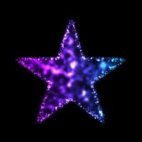 Blau lila Neon- glühend Star abstrakt Hintergrund vektor