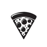 Pizza Linie Kunst Illustration. Pizza Silhouette Pizza Logo vektor