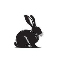 Hase Silhouette Illustration auf Weiß Hintergrund. Hase Logo. vektor