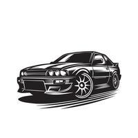 bil silhuett design på vit bakgrund. bil illustration.car logotyp vektor