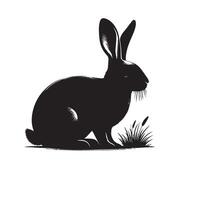 Hase Silhouette Illustration auf Weiß Hintergrund. Hase Logo. vektor