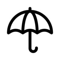 vorsichtig gefertigt von Regenschirm, Symbol im modisch Stil vektor