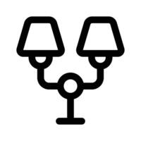 ein Gut entworfen Symbol von Lampe, Symbol von Dach Birne im editierbar Stil vektor