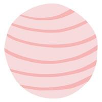 minimalistisk rosa randig abstrakt cirkulär form design vektor