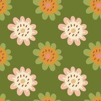 elegant und bunt abstrakt Blume Design im ein nahtlos Muster. vektor