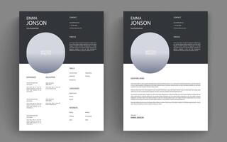 professionell rena modern återuppta CV och omslag brev företag layout mall. minimalistisk återuppta CV elegant eleganta design mall. multipurpose återuppta och brev design. vektor