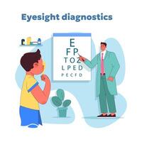 Vision Screening im Aktion. Illustration vektor