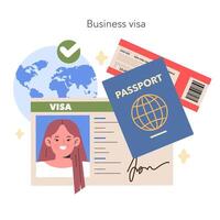 företag visum begrepp illustration vektor